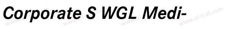 Corporate S WGL Medi字体转换